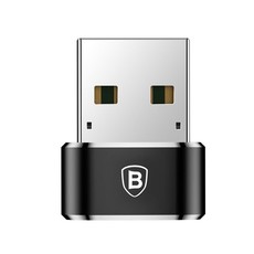 Baseus 5.0A Mini USB Type-A Male to Type-C Female Adapter - Black