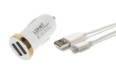 Dual LDNIO Car Charger 2.1A & Lightning Cable Compatible iPhone