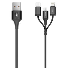 Baseus 1.2m - 2A 3in1 Excellent USB Type-A 2.0 to Lightning/Micro/Type-C