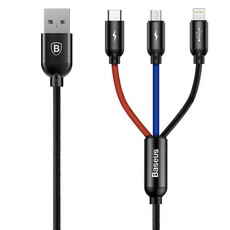 Baseus 0.3m - 3.5A 3in1 PrimeC USB Type-A to Lightning/Micro/Type-C Cable