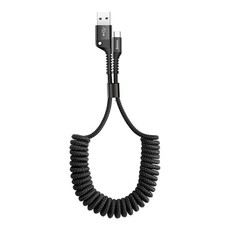 Baseus 1m - 3A Fish Eye Spring USB Type-A 2.0 to Type-C Cable