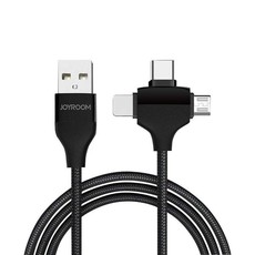 DW-JOYROOM S-L317 NylonType-C Micro USB 1.2m Charging Data Cable (Black)