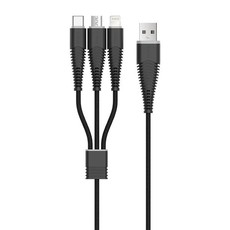 Devia Nylon Braided 3 in 1 Charging Cable