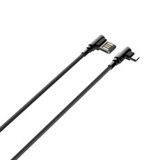 LDNIO 2.4A 90° Angle Elbow Double Sided USB-A to Micro USB Data Cable -1m