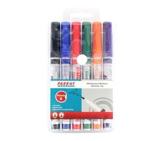 Parrot Whiteboard Markers (6 Markers, Slimline Tip, Carded)