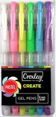 Croxley Create Pastel Gel Pens - Assorted (Blister of 6)