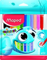 Maped Color'Peps 12 Ocean Felt Tip Colouring Pens