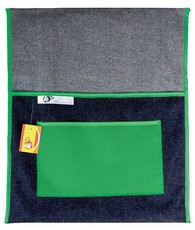 4Kids - School Chairbag Denim - 380mm With Pocket (Green)