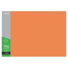 Orange 2 Fold Foolscap Tag Manilla 180gsm Board Folder - Pack of 100