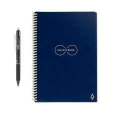 A5 Rocketbook Everlast Endlessly Reusable Smart Notebook Dark Blue