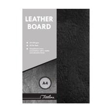 A4 270gsm Leather Grain Board Black - Pack of 50