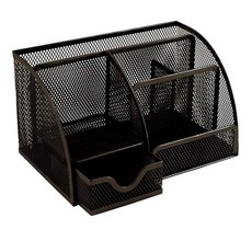 SDS M810 Wire Mesh Clip, Pen and Memo Holder with Drawer Organizer