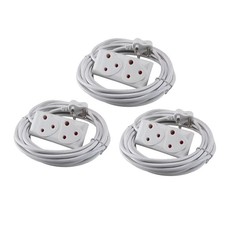 20m Extension Cord With A Two-Way Multi-Plug Extension Lead Bulk 3 Pack