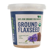 BareOrganics Omega Boost Ground Flaxseed - 340g