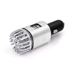Car Air Purifier Ionizer with Dual USB Charging Ports