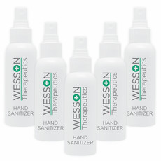 Wesson Therapeutics Hand Sanitizer Pack Of 5 (100ml Bottles) - 70% Alcohol