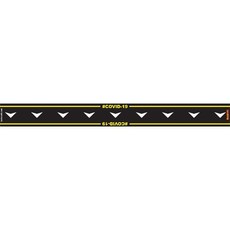 Covid 19 - 800mm X 80mm Social Distancing Strips - Tork Craft Black Arrow Down