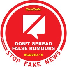 Covid 19 - 170mm Round Awareness Graphic - Tork Craft Red Rumours
