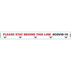 Covid 19 - 800mm X 80mm Social Distancing Strips - Tork Craft White