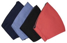 Triple Layer Cotton Canvas Face Mask - Plain Combo - Set of Four (4 masks)