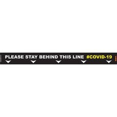 Covid 19 - 800mm X 80mm Social Distancing Strips - Tork Craft Black
