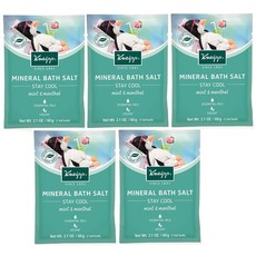 Kneipp Mineral Bath Salt Stay Cool with Mint & Menthol - 60g Set of 5