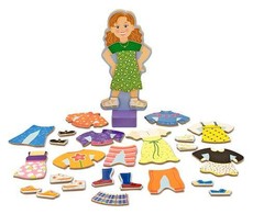 Melissa & Doug Maggie Leigh Magnetic Wooden Dress-up Doll