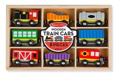 Melissa & Doug Wooden Train Cars