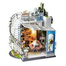 Robotime DIY Miniature House Dora's Loft - 3D Wooden Puzzle Gift with LED