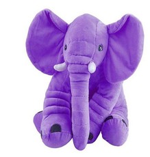 Totland Short Plush Elephant Pillow - Purple