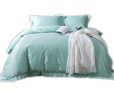 Chic Linen Luxurious Egyptian Cotton Duvet Cover Set - Duck-Egg (King Extra