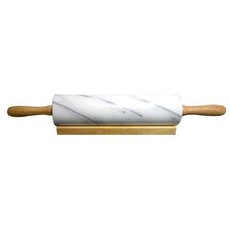 Marble Rolling Pin with Wooden Handles