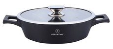 Herenthal 32 cm Greblon C3+ Non-Stick Coating Low Casserole - Black