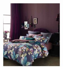 Linen Boutique - Duvet Cover 300TC 4 pcs - Floral Slategray