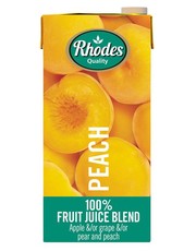 Rhodes 100% Fruit Juice Peach 6 x 1 LT