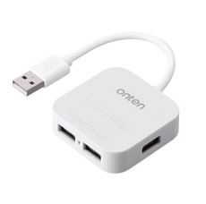 ONTEN OTN-5210 4 Port Smart USB 2.0 Hub with 5V 2A Fast Charge Capability
