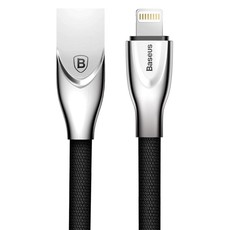 Baseus 1m - 2A Zinc USB Type-A 2.0 to Lightning Cable - Black & Silver