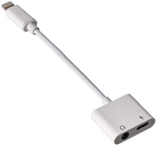 2-in-1 Lightning Audio Charger Adapter for iPhones (Converter to 3.5 mm)