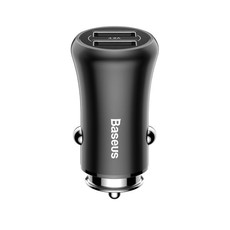 Baseus 4.8A Gentleman Dual USB Type-A Car Charger - Black