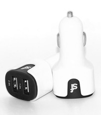 Superfly 3.4A Dual Lightning Car Charger - White