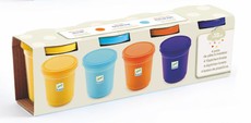 Djeco 4 Tubs of Paly Dough - Nature Colours