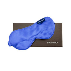 Swanwick Sleep 100% Pure Silk Eye Mask for Sleeping - Blue