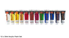 Dala Acrylic Colour Kit - 12 Tube Set