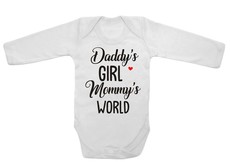 Qtees Africa Daddys girl Mommys world LS baby grow