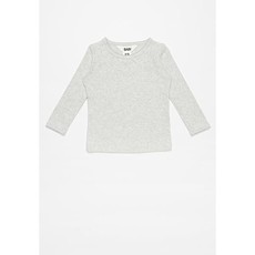 Cotton On Mich Long Sleeve Pointelle Top - Cloud Marle
