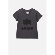 Cotton On Jamie Short Sleeve Tee - Graphite Grey Batman