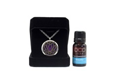 Organico x 1 Essential Oil Lotus Flower Diffuser Pendant with Chain 30mm