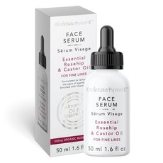 The Beauty Worx 50ml Rosehip & Castor Oil Face Serum