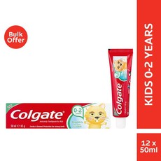 Colgate Kids 0-2 Years Toothpaste Bulk Pack, 12x50ml