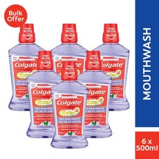 Colgate Total Multi-Benefit Mouthwash, Pro Gum Health Bulk Pack, 6x500ml